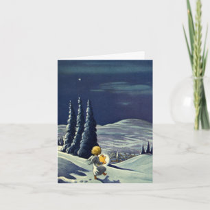 Vintage Christmas Danke Feiertagskarte