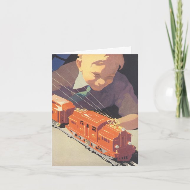 Vintage Christmas Danke Feiertagskarte (Vorderseite)