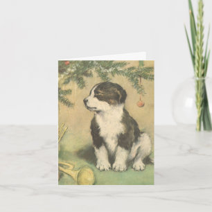 Vintage Christmas Danke Feiertagskarte