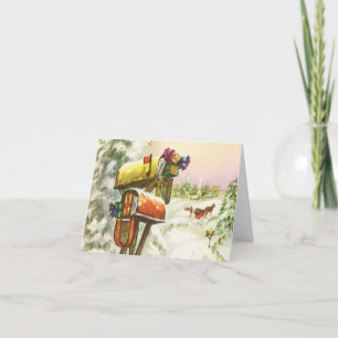 Vintage Christmas Danke Feiertagskarte