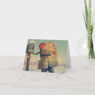 Vintage Christmas Danke Feiertagskarte