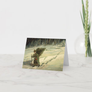 Vintage Christmas Danke Feiertagskarte