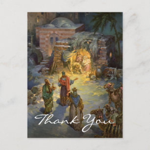 Vintage Christmas Danke Postkarte