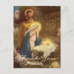 Vintage Christmas Danke Postkarte