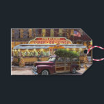 Vintage Christmas Diner Geschenkanhänger<br><div class="desc">Vintage Weihnachtsessen</div>