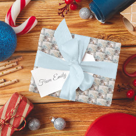 Vintage Christmas Donkey Kitten Geschenkpapier