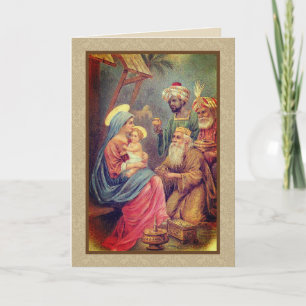 Vintage Christmas Epiphany Three Kings Feiertagskarte