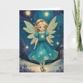 Vintage Christmas Fairy Viktorianisch Personalisie Karte