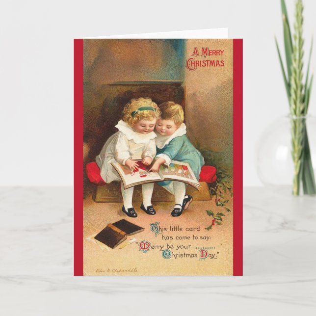 VINTAGE CHRISTMAS FEIERTAGSKARTE (Vorderseite)