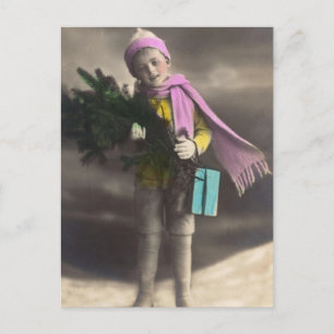 Vintage Christmas Feiertagspostkarte