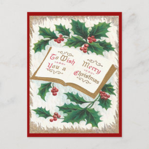 Vintage Christmas Feiertagspostkarte