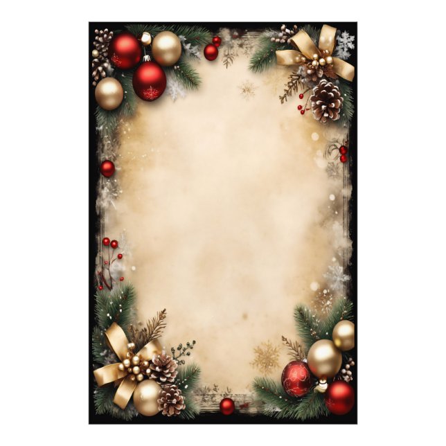 Vintage Christmas Frame Fotodruck (Vorne)