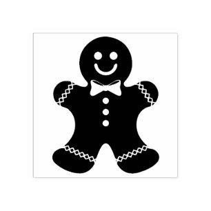 Vintage Christmas Gingerbread Mann Cookie Gummistempel