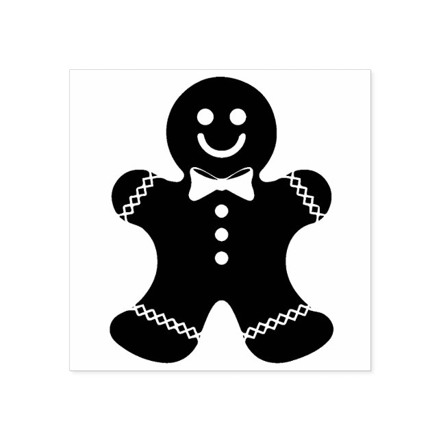 Vintage Christmas Gingerbread Mann Cookie Gummistempel (Prägung)