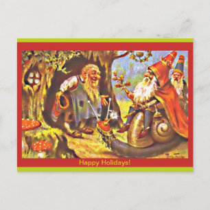 Vintage Christmas Gnomes Postcard (Kopie) von Thie Feiertagspostkarte