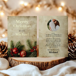 Vintage Christmas Gold Foil Card – Romantic Card Folieneinladung