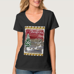 Vintage-Christmas-Hausflagge T-Shirt