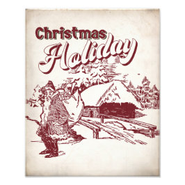 Vintage Christmas Holiday  Fotodruck