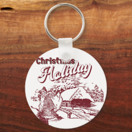 Vintage Christmas Holiday  Schlüsselanhänger