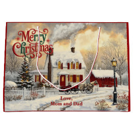 Vintage Christmas Home Christmas Große Geschenktüte