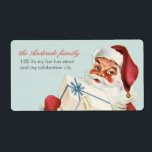Vintage Christmas Jolly Santa Blue Red Holiday<br><div class="desc">WeihnachtsWeihnachten, Vintag/antike Illustration/Bild/Clipart/zeichnend jolly santa, hellblau/sanft, solider Hintergrund, Rotskriptthema, einfach/festlich/nostalgisch/lustig/alt/modisch/Vintag inspiriert/aussehen/aussehen, Weihnachtsmannmütze/Rot-Weiß-Anzug/Kleidung/Outfit/langer weißer Bart/Rattle/rote Handschuhe, Weißhandschuhe, Weißpapier, Weißpapier, Geschenk mit weißpapier, Weißpapier Blauer Bogen/Band, Farbe anpassen, blaue, benutzerdefinierte Textvorlage, alter Mann, Santa Claus/Klausel/Vater Weihnachten/st Nick/Heilige Nischen, rot/rot Wangen, Grüße Tag, rote Kalligraphie/Script Schriftart. Vintage Weihnachtsdesign, mit rot_dress, mit antiker Illustration des...</div>
