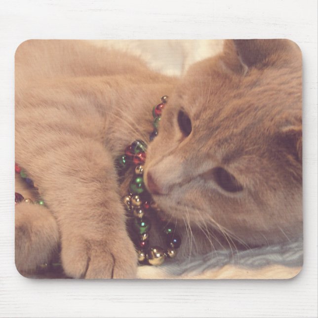 Vintage Christmas Kitty Mousepad (Vorne)