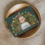 Vintage Christmas Lights Foto Arc Feiertagskarte<br><div class="desc">Frohe Weihnachten Elegante Weihnachtsleuchten Foto Arch Holiday Karten. Klicken Sie auf die Schaltfläche Bearbeiten,  um dieses Design mit Ihrem Foto und Text anzupassen.</div>