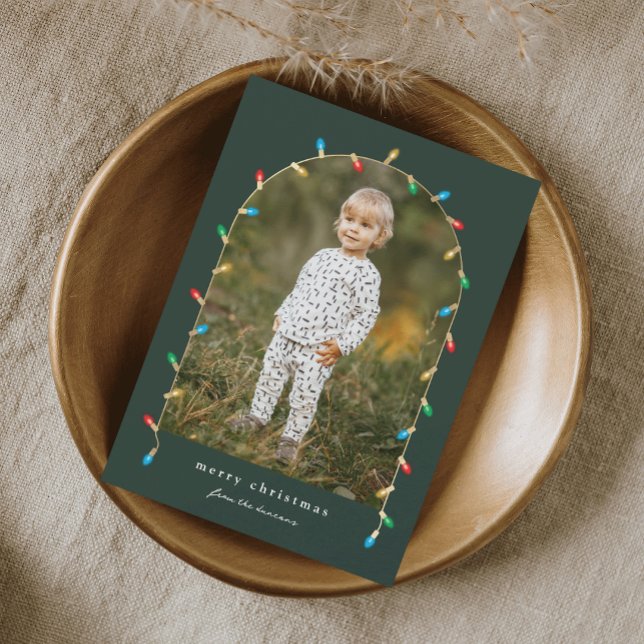 Vintage Christmas Lights Foto Arc Feiertagskarte (Von Creator hochgeladen)