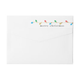 Vintage Christmas Lights Holiday Return Address