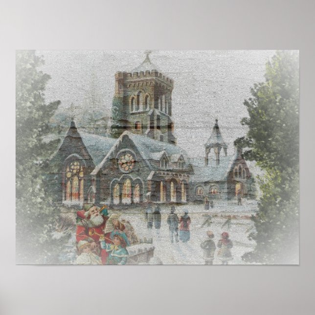 Vintage Christmas Mood Santa Claus Nicholas Poster (Vorne)