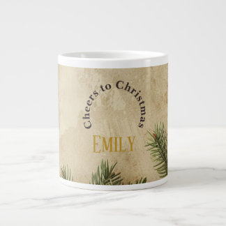 Vintage Christmas Mug – Classic Red & Green Cup Jumbo-Tasse