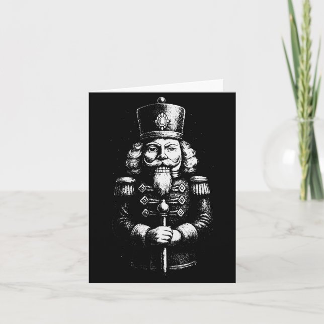 Vintage Christmas Nutcracker Retro Xmas 2025 Famil Karte (Vorderseite)