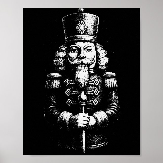 Vintage Christmas Nutcracker Retro Xmas 2025 Famil Poster (Vorne)