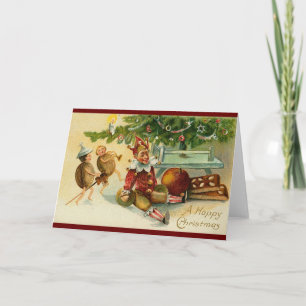 VINTAGE CHRISTMAS Nutcracker Spielzeug Feiertagskarte