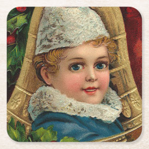 Vintage Christmas Ornament Rechteckiger Pappuntersetzer