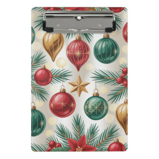 Vintage Christmas Ornaments and Pine Mini Klemmbrett
