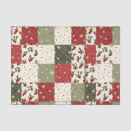 Vintage Christmas Patchwork Seidenpapier