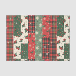 Vintage Christmas Patchwork Seidenpapier