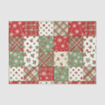 Vintage Christmas Patchwork Seidenpapier<br><div class="desc">Machen Sie Erinnerungen mit Ihrer Familie heute Weihnachten</div>