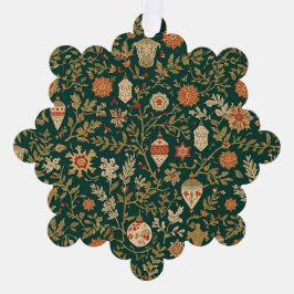 Vintage Christmas Pattern - Paper Ornament Card