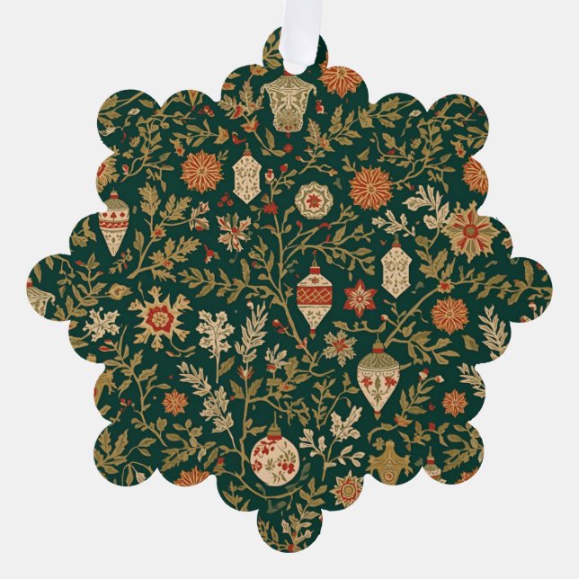 Vintage Christmas Pattern - Paper Ornament Card (Vorderseite)