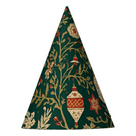 Vintage Christmas Pattern - Paper Party Hat Partyhütchen