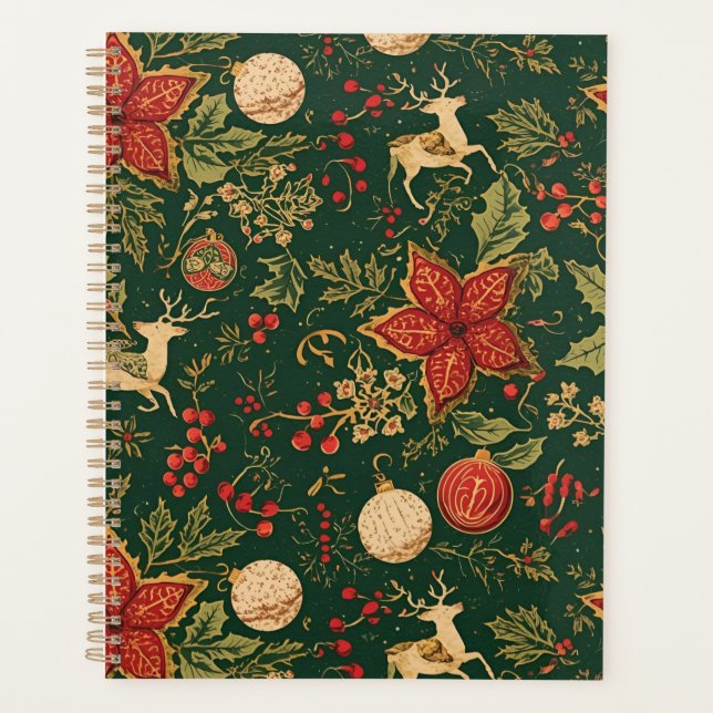 Vintage Christmas Pattern - Planner Planer (Vorderseite)