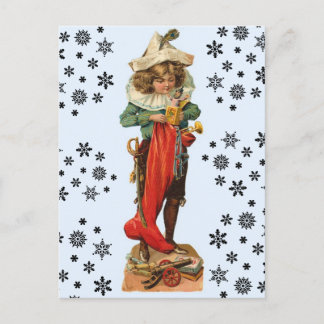 Vintage Christmas Pirate Feiertagspostkarte