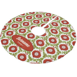 Vintage Christmas - Retro Glass Ball Polyester Weihnachtsbaumdecke