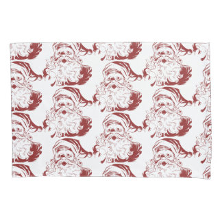 Vintage Christmas, Retro Jolly Santa Claus in Red Kissenbezug