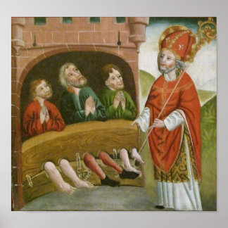 Vintage Christmas Saint Nicholas Poster