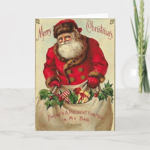 Vintage_Christmas_santa_Card Feiertagskarte
