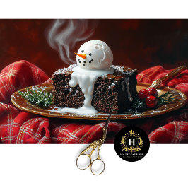 Vintage Christmas Scene Brownie Decoupage Seidenpapier