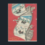 Vintage Christmas Scottie Dog Feiertagspostkarte<br><div class="desc">Adorable Vintag Scottie Dog Weihnachtsbild.</div>